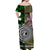 New Zealand And Niue Off Shoulder Long Dress Together - Green LT8 - Polynesian Pride