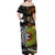 New Zealand Maori Aotearoa And Australia Aboriginal Off Shoulder Long Dress Together - Black LT8 - Polynesian Pride