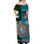 New Zealand And Fiji Off Shoulder Long Dress Together - Green LT8 - Polynesian Pride