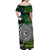 New Zealand And Cook Islands Off Shoulder Long Dress Together - Paua Shell LT8 - Polynesian Pride