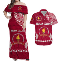 Tonga Polynesian Matching Hawaiian Shirt and Dresss Beulah College Simple Style LT8 Maroon - Polynesian Pride