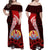 Polynesian Matching Dress and Hawaiian Shirt Tahiti Coat Of Arm with Hibiscus LT9 - Polynesian Pride