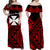 Wallis et Futuna Off Shoulder Long Dress Happy Independence Day LT9 Women Red - Polynesian Pride