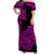 Hawaii Kakau Matching Dress and Hawaiian Shirt Polynesian Flower Tribal Purple Version LT9 - Polynesian Pride