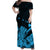 Hawaii Shaka Sign Couple Long Dress and Hawaiian Shirt Blue Version LT9 - Polynesian Pride