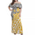 Traditional Polynesian Tribal Tattoo Retro Matching Dress and Hawaiian Shirt Yellow LT9 - Polynesian Pride