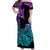 Hawaii Kakau Matching Dress and Hawaiian Shirt Polynesian Flower Tribal Heliotrope Version LT9 - Polynesian Pride