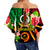 Vanuatu Off Shoulder Waist Wrap Top Independence Be Proud Vanuatu Flag LT8 - Polynesian Pride