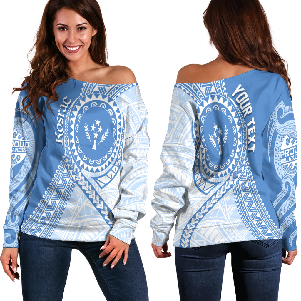 (Custom Personalised) FSM Kosrae Micronesian Pattern Off Shoulder Sweater Proud Islander LT7 - Polynesian Pride