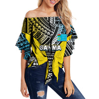 (Custom Personalised) Polynesian Sanma Of Vanuatu Off Shoulder Wrap Waist Top LT6 Women Art - Polynesian Pride