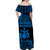 Solomon Islands Off Shoulder Long Dress Unique Vibes - Blue LT8 - Polynesian Pride