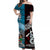 New Zealand And Fiji Off Shoulder Long Dress Together - Red LT8 - Polynesian Pride