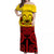 Marquesas Islands Off Shoulder Long Dress Special Style - Gradient Red LT8 - Polynesian Pride