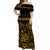 New Caledonia Off Shoulder Long Dress Simple Style - Gold LT8 - Polynesian Pride