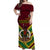 Vanuatu Special Independence Anniversary Off Shoulder Long Dress Creative Style - Red LT8 Women Red - Polynesian Pride