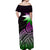 Nauru Off Shoulder Long Dress Flag In Heart No.3 LT6 - Polynesian Pride