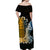 Hawaii Pineapple Off Shoulder Long Dress Polynesian No.2 Style LT6 - Polynesian Pride