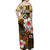 Hawaii Pineapple Off Shoulder Long Dress Gold Style LT6 - Polynesian Pride