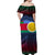 Vanuatu Shefa Off Shoulder Long Dress Polynesian LT6 - Polynesian Pride