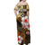 Hawaii King Off Shoulder Long Dress Gold Style LT6 - Polynesian Pride