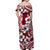 Hibiscus Off Shoulder Long Dress Fiji Patterns Red LT6 - Polynesian Pride