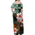 Hawaii Pineapple Off Shoulder Long Dress Green Style LT6 - Polynesian Pride