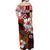 Hawaii King Off Shoulder Long Dress Red Style LT6 - Polynesian Pride