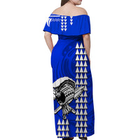 Polynesian Couple Outfits Hawaii Kakau Matching Dress and Hawaiian Shirt Polynesian Warrior LT6 - Polynesian Pride