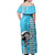 Hawaii Kakau Matching Dress and Hawaiian Shirt Polynesian Warrior Sky Blue LT6 - Polynesian Pride