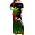 Nauru Off Shoulder Long Dress Flag In Heart No.2 LT6 Long Dress Black - Polynesian Pride