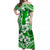 Hibiscus Off Shoulder Long Dress Fiji Patterns Green LT6 Women Green - Polynesian Pride