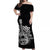 Hawaii Ukulele Off Shoulder Long Dress Polynesian Black Style LT6 Long Dress Black - Polynesian Pride