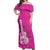 Hawaii Ukulele Off Shoulder Long Dress Polynesian Pink Style LT6 Long Dress Pink - Polynesian Pride