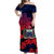 Samoa Off Shoulder Long Dress No.6 LT6 Long Dress Blue - Polynesian Pride