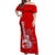 Hawaii Ukulele Off Shoulder Long Dress Polynesian Red Style LT6 Long Dress Red - Polynesian Pride