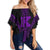 Kauai Island Polynesian Off Shoulder Waist Wrap Top - Comely Style - AH Female Purple - Polynesian Pride