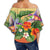 Hawaii Hummingbird Hibiscus Tropical Off Shoulder Waist Wrap Top - Jungle Style - AH - Polynesian Pride