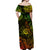 Hawaii Shaka Polynesian Off Shoulder Long Dress Unique Style - Reggae LT8 - Polynesian Pride