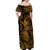 Hawaii Pineapple Polynesian Off Shoulder Long Dress Unique Style - Gold LT8 - Polynesian Pride