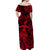 Hawaii Hula Girl Polynesian Off Shoulder Long Dress Unique Style - Red LT8 - Polynesian Pride