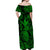 Hawaii Pineapple Polynesian Off Shoulder Long Dress Unique Style - Green LT8 - Polynesian Pride