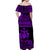 Solomon Islands Off Shoulder Long Dress Unique Vibes - Purple LT8 - Polynesian Pride