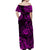 Hawaii Shaka Polynesian Off Shoulder Long Dress Unique Style - Pink LT8 - Polynesian Pride