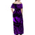 Hawaii State Fish: Humuhumu Nukunuku Apuaa Polynesian Off Shoulder Long Dress Unique Style - Purple LT8 - Polynesian Pride