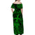 Hawaii Hula Girl Polynesian Off Shoulder Long Dress Unique Style - Green LT8 - Polynesian Pride