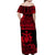 Solomon Islands Off Shoulder Long Dress Unique Vibes - Red LT8 - Polynesian Pride