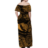 Hawaii State Fish: Humuhumu Nukunuku Apuaa Polynesian Matching Dress and Hawaiian Shirt Matching Couples Outfit Unique Style Gold LT8 - Polynesian Pride