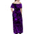 Hawaii Surfing Polynesian Off Shoulder Long Dress Unique Style - Purple LT8 - Polynesian Pride