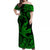 Hawaii Angry Shark Polynesian Off Shoulder Long Dress Unique Style - Green LT8 Women Green - Polynesian Pride