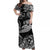 Hawaii Hammer Shark Polynesian Off Shoulder Long Dress Unique Style - Black LT8 Women Black - Polynesian Pride